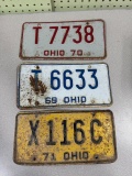 Vintage Ohio License Plates 1969-1971
