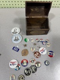 Political Campaign Buttons Collection, Reagan, Nixon, Eisenhower, several are reproduction