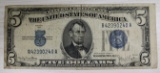 1934 D Series $5 Blue Seal Silver Certificate, United States