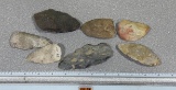 Arrowheads and Artifacts - 7 Knives - all Midwest largest 4