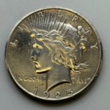 1925-S Peace Dollar Coin, United States, One Dollar