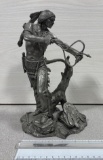 Sioux Hunter by Jim Porter Pewter Western Heritage Museum 1535/ 4500 9 1/2