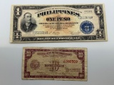 1944 Philippine Victory Series Banknote 10 Centavos & No date 10 Centavos, sells times the money