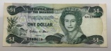 Bahamas $1 Banknote, 1974, Queen Elizabeth II Portrait