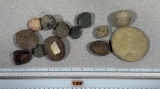 Arrowheads and Artifacts - Game stones lot of 13 Largest 3 1/2