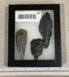 Arrowheads and Artifacts - Drills 3 in frame Franklin Co Oh Largest 3 1/4