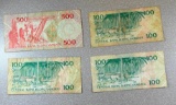 4- Vanuatu 500 & 100 Vatu Banknotes, sells times the money