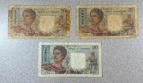 3- Banque de l'Indochine NoumÃ©a 20 Francs Banknotes, sells times the money