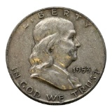 1953-D Franklin Half Dollar, 90% Silver Coin
