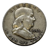 1956 Franklin Half Dollar, 90% Silver Coin