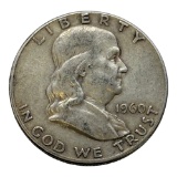 1960 Franklin Half Dollar, 90% Silver Coin