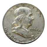 1962-D Franklin Half Dollar, 90% Silver Coin
