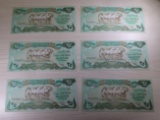 6- Iraqi 25 Dinar Notes, sells times the money, may be sequential serial numbers?