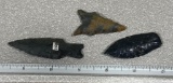 Arrowheads and Artifacts - 3 Points from Pacific Northwest largest 2 3/4