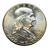 1963 Franklin Half Dollar, 90% Silver Coin