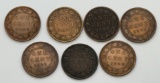 7- Large Canada Cents, 1892, 1893, 1895, 1896, 1897, 1898, 1899, sells times the money