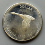 1967 Canada Centennial Dollar, Commemorative Silver Coin, Queen Elizabeth II, PROOF LIKE