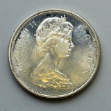 1967 Canada Centennial Half Dollar, Commemorative Silver Coin, Queen Elizabeth II, PROOF LIKE