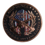 .999 Fine Copper Commemorative Coin, Spartan Helmet, Crossed Rifles