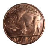 2015 Copper Bullion Coin, 1 AVDP OZ Fine Copper, Buffalo & Native American