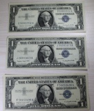 3- 1957 Silver Certificates, 1957, 1957A, 1957B, sells times the money