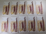 10- 2002 Cambodia 50 Riel Banknotes w/ sequential serial numbers