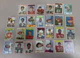 1972 Topps Football lot of 27 cards all crease free, nice