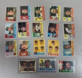 1960 Topps Baseball lot of 18 all have a crease