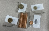 Asst Coins in Littleton wrappers and 2 tubes of Canada Cents, one each of 63 and 64