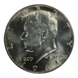 1964 Kennedy Half Dollar, 90% Silver, Reeded Edge, U.S. Mint