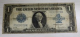 1923 $1 Silver Certificate, HORSE BLANKET Blue Seal, George Washington