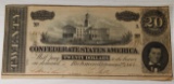 Confederate States $20 Banknote, 1864