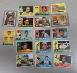 1960 Topps Baseball lot of 17 all crease free, great lot