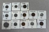 World Coins - Netherlands lot of 13 coins range 1956 - 1984