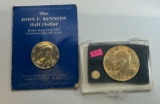 Asst. Gold Plated US Coins, Eisenhower and Franklin Half