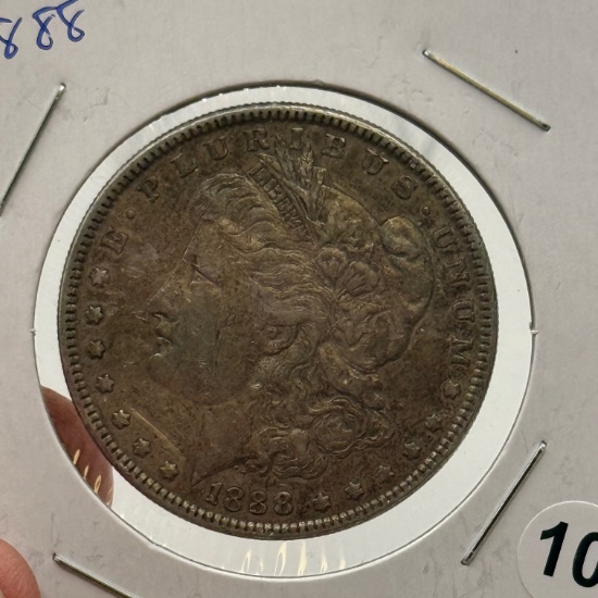 1888 Morgan Dollar Coin, United States, 90% Silver