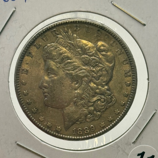 1889 Morgan Dollar Coin, United States, 90% Silver
