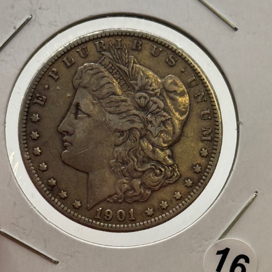 1901-O Morgan Dollar Coin, United States, 90% Silver