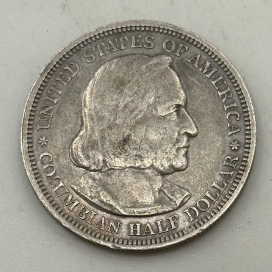 1893 Columbian Commemorative Half Dollar, 90% silver