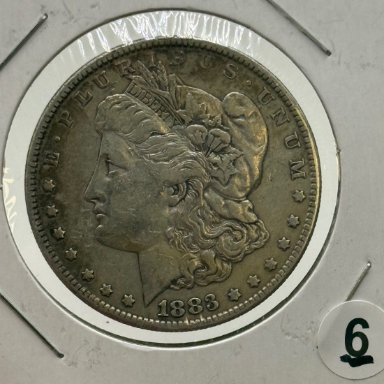 1883 Morgan Dollar Coin, United States, 90% Silver