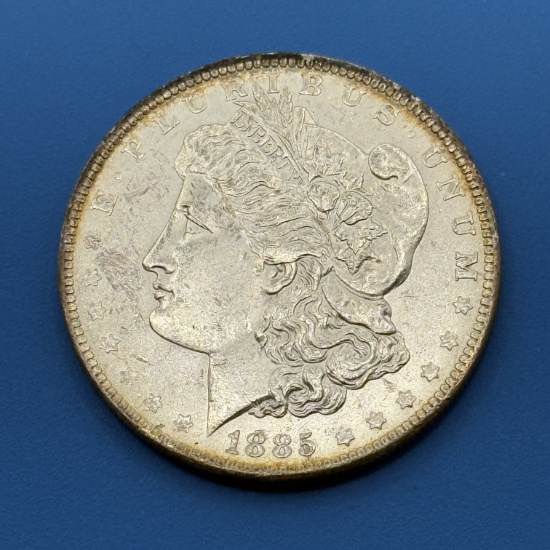 1885-O Morgan Dollar Coin, United States, 90% Silver