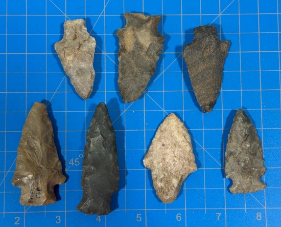 Arrowheads & Indian Artifacts Midwest Points 7 Choice 2 3/4" Kentucky