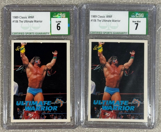 (2) 1989 Classic WW F Ultimate Warrior (CSG 7 & CSG 8)