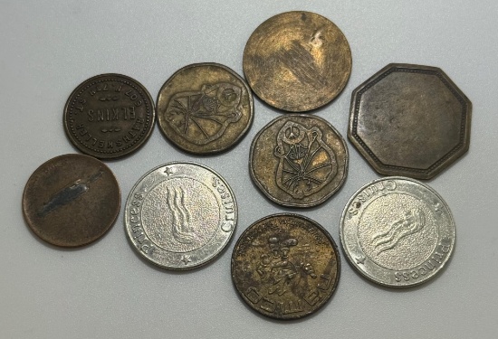 A Collection of Commercial and Commemorative Base Metal Tokens and Medals