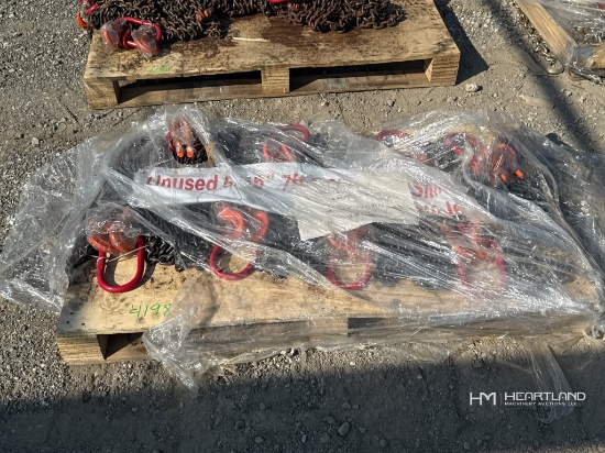 Landhonor Pallet Of (8) 7ft Double Leg Lifting Chain Slings