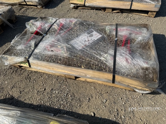 Landhonor Pallet Of (5) 9,200 Lb Ratchet Load Binders And (10) G70 Chains