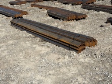 2 Bundles of 3in x 2in Steel Angle Iron, 144in Long, 102+ Pcs