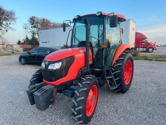 2016 Kubota M7060 Tractor, 4X4, Enclosed ROPS