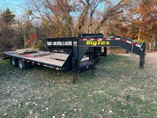 2015 BigTex 22GNHD Dual Tandem Gooseneck Dovetail Trailer