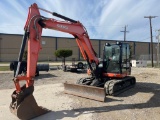 2016 Kubota KX080 Excavator, w/ 4 way Push Blade